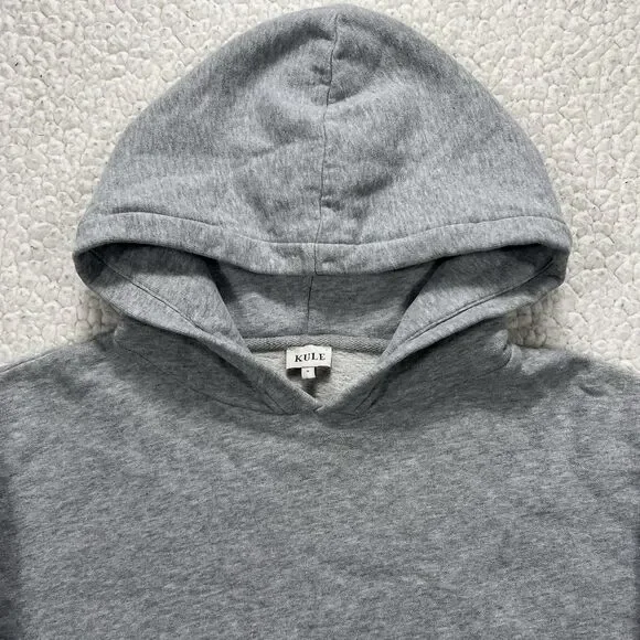 KULE Crosby Hoodie Womens S Gray Cropped Cozy Streetwear Minimalist Coastal Prep - Picture 3 of 11